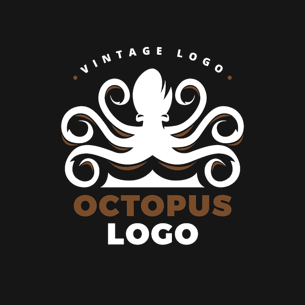 Бесплатное векторное изображение Концепция логотипа осьминог