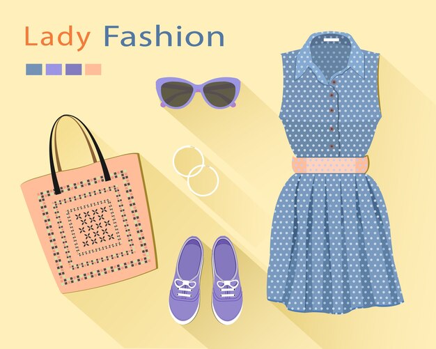 ファッションイラスト集 無料のベクター