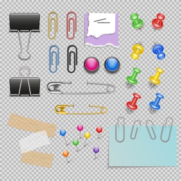Free vector office accessories set