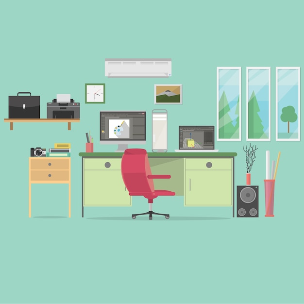 Free vector office background design