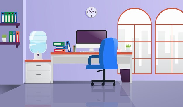 オフィス背景デザイン 無料のベクター