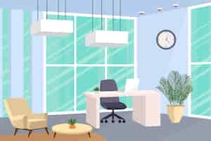 Free vector office background for video calls