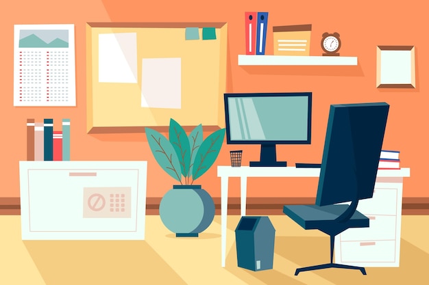 Office background for video conference