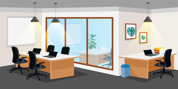 Free vector office background for video conferencing