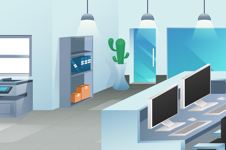 मुफ़्त वेक्टर office background for video conferencing