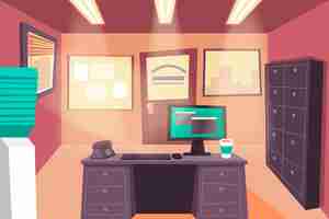 Free vector office background for video conferencing