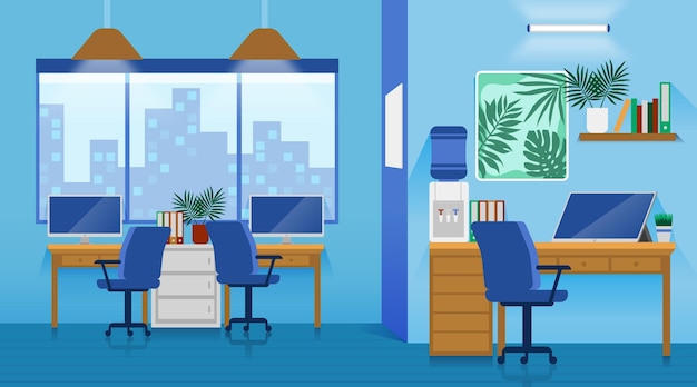 Free vector office - background for video conferencing