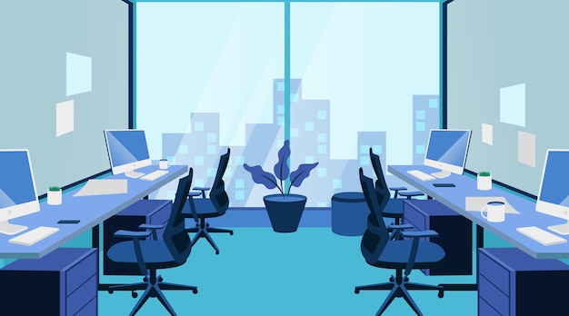 Free vector office - background for video conferencing