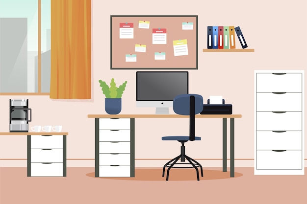 Office background for video conferencing