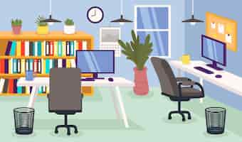 Free vector office - background for video conferencing