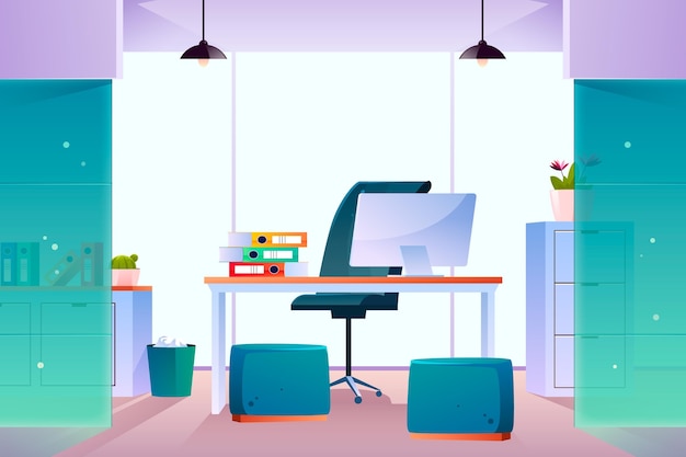 Free vector office - background for video conferencing