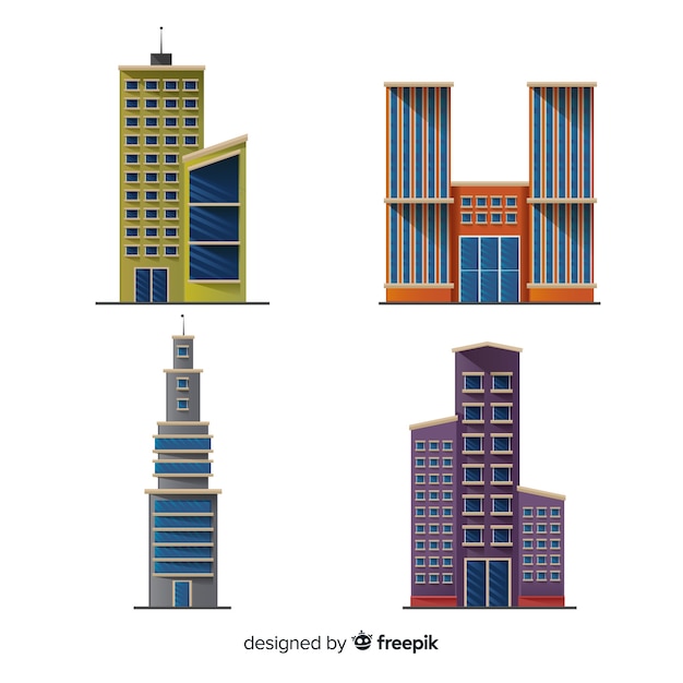 Бесплатное векторное изображение Коллекционирование офисного здания