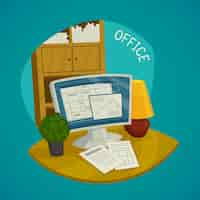 Vettore gratuito concetto di office