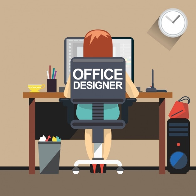 Free vector office for designer