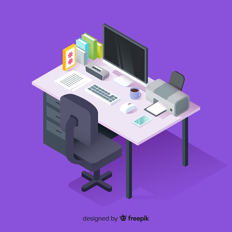 Free Vector office desk