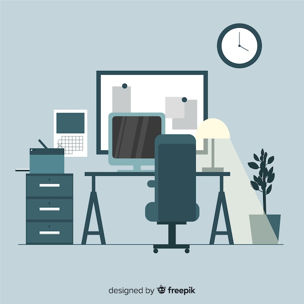 Free vector office desk