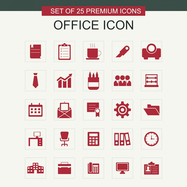 Office icons set 