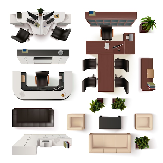 Office Interior  Elements Collection
