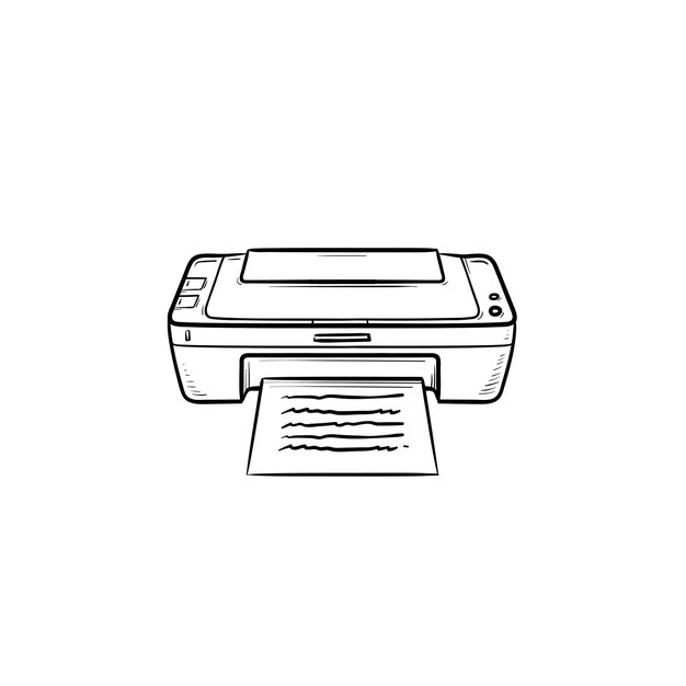 プリンタのイラスト 無料のベクター