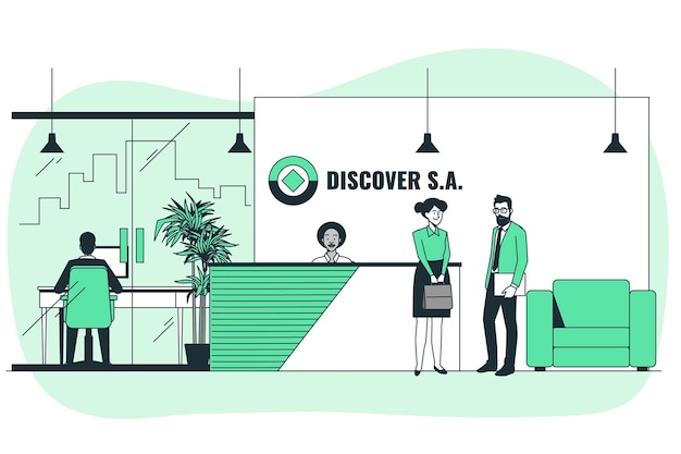 Free vector office reception concept illustration