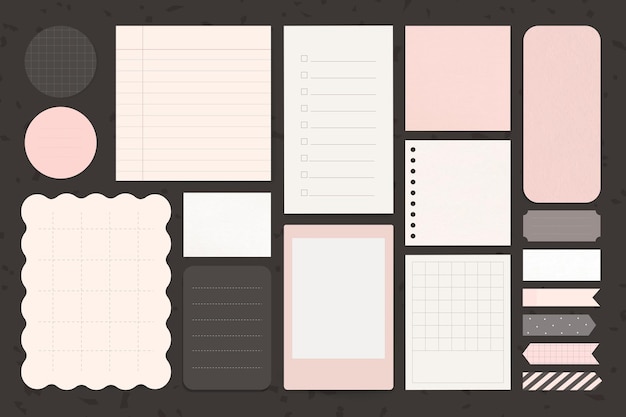 school planner goodnotes free Free vector office stationery notepad set