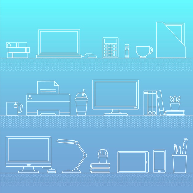 Free vector office supplies