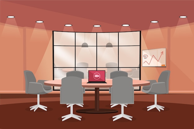 Free vector office video conferencing background and graphics