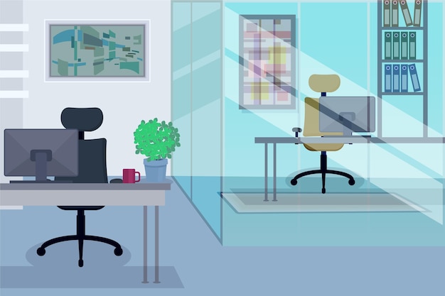 Бесплатное векторное изображение Офисные обои для видеоконференцсвязи