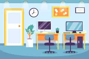 Free vector office wallpaper for video conferencing