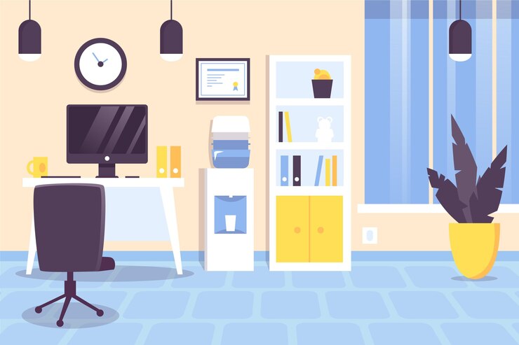 무료 Vector 화상 회의용 office 배경 무늬