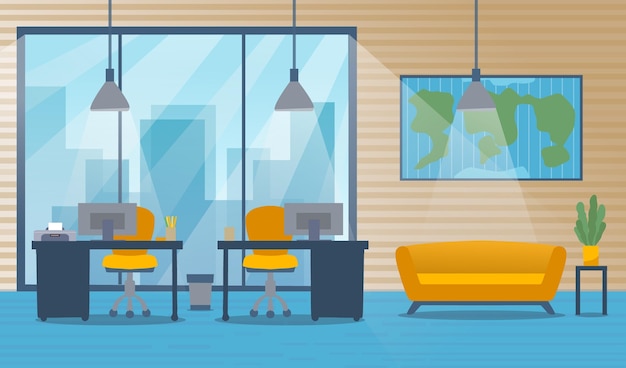 Free vector office wallpaper for video conferencing
