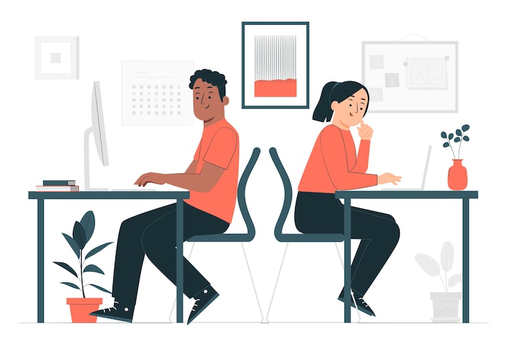 Free Vector office work concept illustration