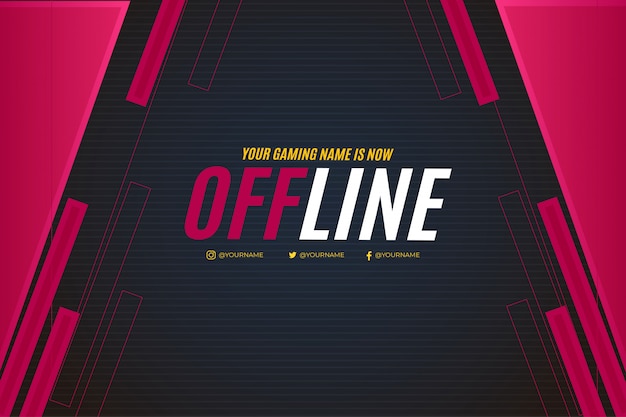 Design banner offline per modello twitch