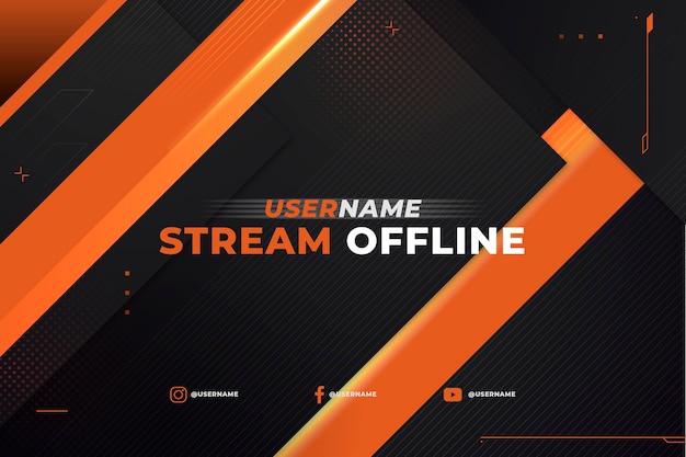 Offline banner for twitch in gammer style