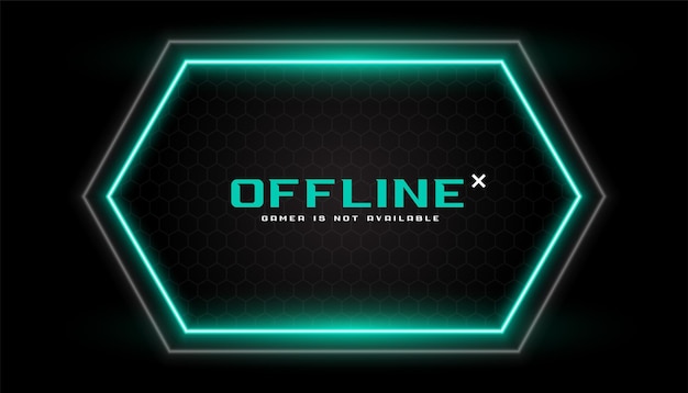 Vettore gratuito banner di gioco esport offline con grafica semplificata