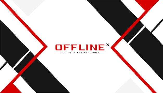 Free vector offline gaming banner design template