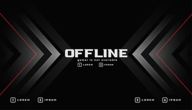 Offline gaming clack banner design