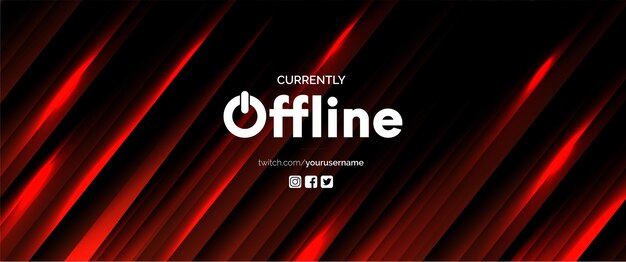 Offline Social Media Background with Red lines