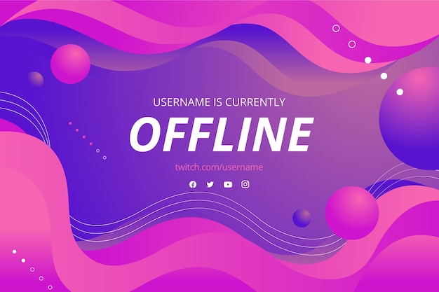 Banner astratto twitch offline