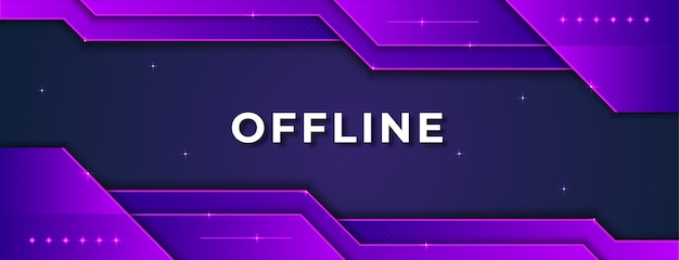 Offline twitch banner template | Free Vector