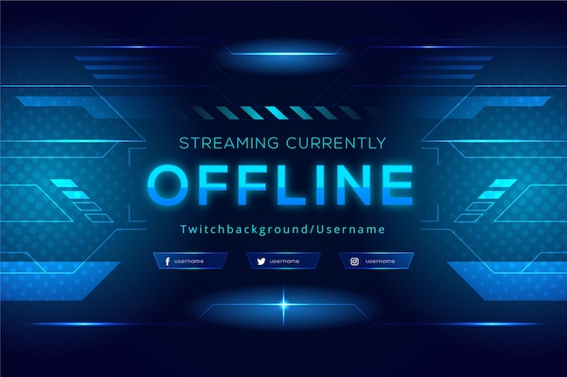 Banner twitch offline in stile gammer