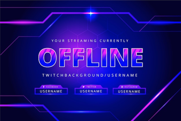 Banner twitch offline in stile gammer