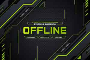 Free vector offline twitch banner gammer style