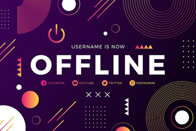 Banner twitch offline stile memphis