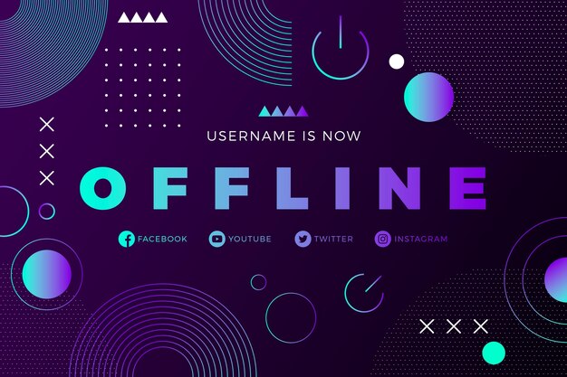 Offline twitch banner memphis style