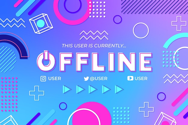 Offline twitch banner memphis style