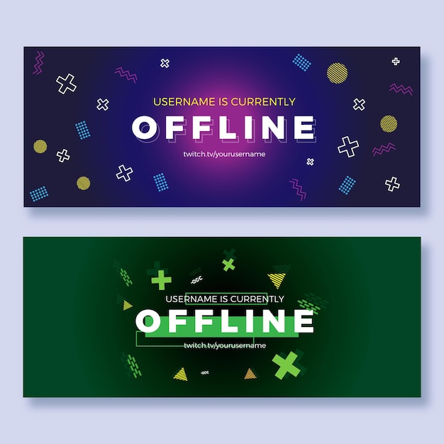 Set di banner twitch offline