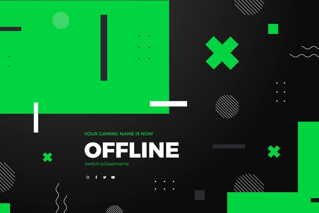 Offline twitch banner template