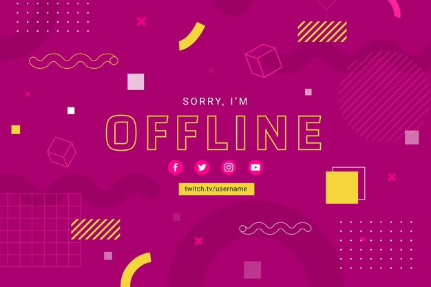 Offline twitch banner template