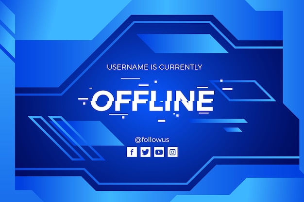 Offline ai. Офлайн баннер Твич. Стрим вектор.